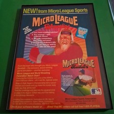 Hulk Hogan Micro League Wrestling WWF Computer Framed Print Ad 8.5X11 1980s  picture