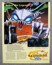 Galaga '88 Original Video Arcade Flyer | 1988 Atari | Very Good Condition picture