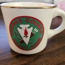 Boy Scouts of America Vintage Coffee Mug BSA Ozarks Council Scout Camp USA picture