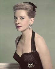 Deborah Kerr 1950'S Glamour Pose In Black Dress 8x10 real photo picture