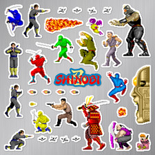 Shinobi Magnets Arcade Pixel Art 34 Magnet Pack picture