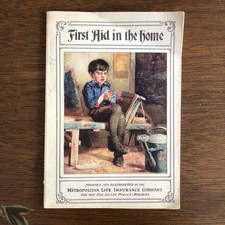 Antique First Aid in the Home Booklet Metropolitan Life 1919 Boy Pocket Knife picture