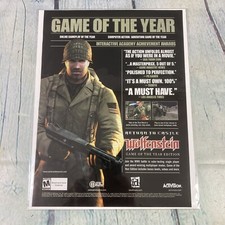2002 Return to Castle Wolfenstein Game Vtg Print Ad/Poster Promo Art Magazine Pg picture