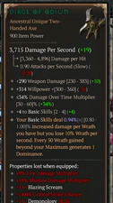 DIABLO 4👞SEASONAL 15🔥DIRGE OF ODIUM🔥NON-GA 900IP ITEM picture