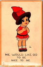 Vintage Postcard Bernhardt Wall Little Girl and Boy 1910 Ijamsville, MD JW4 picture