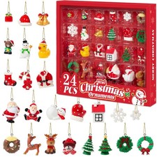 Mini Christmas Ornaments 24pcs, Miniature Christmas Tree Ornaments Set picture