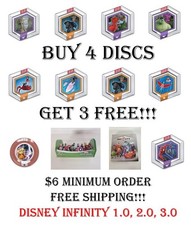 Disney Infinity 1.0 2.0 3.0 - Pick Your Discs Buy 4 Get 3 Free - $6 Min. Order picture