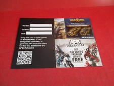 War Inc. Battlezone / APB Reloaded Alist Games PAX Promotional Handout Ad Flyer picture