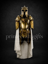 Handcrafted Elven Warrior Armor Set in Gold Finish | Fantasy Medieval Costume, picture