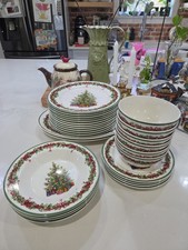 Vintage Set of 28 Christopher Radko Traditions Holiday Celebrations Dinnerware  picture