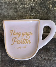 DoIly Parton BEG YOUR PARTON Pink Spoon Rest / Tea Bag Rest NEW WITH TAGS  picture