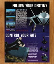 Jetfighter III Thrustmaster F-16 TQS - Game Print Ad / Poster Promo Art 1995 picture