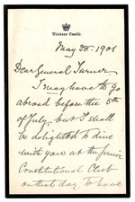 Maj-Gen Stanley Calvert Clarke Signed Letter 1901 / Autograph Officer & Courtier picture
