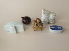 5 ASIAN WATER DROPPERS - CHINESE, JAPANESE, KOREAN - FAN, BAMBOO, ANIMAL, picture