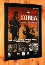 Korea Forgotten Conflict PC Windows Rare Old mini Promo Poster / Ad Page Framed picture