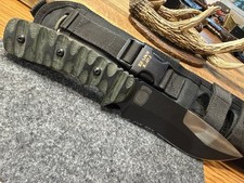 Limited Run Micarta Tops Mountain Lion 10th Division Partially Serrated Blade picture