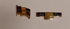 1965/1966 Ak-Sar-Ben Yellow And Green Lapel Pins Lot Of 2 picture