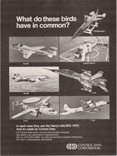 Control Data Vintage Print Ad Military Aviation Aircraft Computer 1980s picture