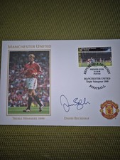 David Beckham Manchester United & England Footballer Hand Signed FDC Cover picture