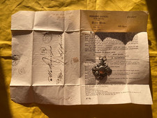 RARE ANCIENT Religious Document Apost. Deleg. : Nice Cross BM (Beatae Memoriae) picture