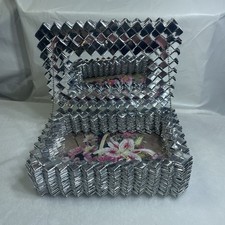 Vintage Prison Folk Tramp Artistic Jewelry Box Gum Wrappers Folded Paper RARE picture
