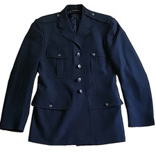 4 BUTTON MENS JACKET COAT UNIFORM DRESS BLUE OFFICER CADET USAF US AIR FORCE 38  picture
