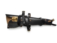US WWII-WW2 M1 Carbine Rifle Leather Scabbard – Black Reproduction. picture