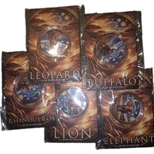 The Big Five Collection 5 oz copper - Buffalo Elephant Lion Leopard Rhinoceros picture