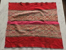 Peruvian Hand-Woven Aguayo Mesa Cloth Andean Mountain Textile Ceremonial Pallay picture