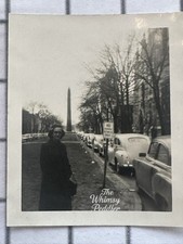 1940s Woman Washington Monument Classic Cars Washington DC Vintage Photo picture