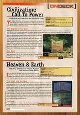 1999 Civilization Call to Power PC Game/Heaven & Earth RPG Print Ad/Poster Art picture