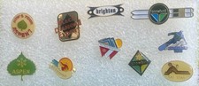 Pin Set Vintage Ski Resort Lapel Pins from Colorado and Utah 10 pcs. picture
