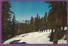 SKI CLASS & INSTRUCTOR UPPER SLOPES 1978 WINTER PARK COLORADO VTG CHROME PC picture
