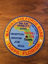 USAF BASE PATCH, MACDILL AIR FORCE BASE, TAMPA, FLORIDA, 6TH AIR MOBILITY WING picture