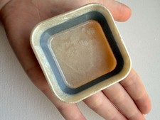Handmade Resin Square Trinket Dish Gray And Gold picture