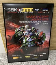 2014 US SBK Super bike Mazda Laguna Seca Race Poster July 11-13 Kawasaki Moto picture
