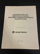 1983 Eastern Airlines Condition of Contract Applicable to Interstate/overseas picture