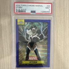 2024 Topps Chrome Marvel Storm #28 Blue Wave Parallel /150 PSA 9 picture