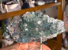 Blue-Green Fluorite on Sphalerite | Natural Mineral Specimen | China picture