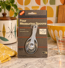 Vintage Foley Aluminum Measuring Spoons Set 4 NOS Sealed USA 1403-10 picture