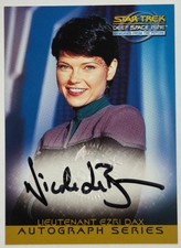 1999 SKYBOX STAR TREK DEEP SPACE NINE A7 NICOLE DEBOER LIETENANT EZRI DAX AUTO picture