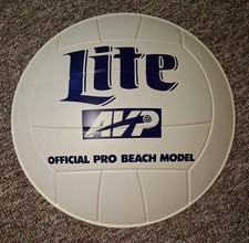RARE VINTAGE 1992 MILER LITE AVP OFFICIAL PRO BEACH MODEL VOLLEYBALL BAR SIGN picture