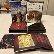 MYST Lot 2 3 4 W/ Riven - Complete Set In Box PC Games Bundle picture