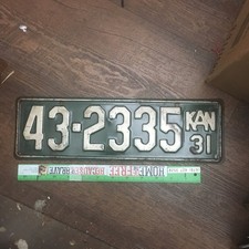 1931 kansas license plate. Steel. Ships Fast  Verynice Condition  picture