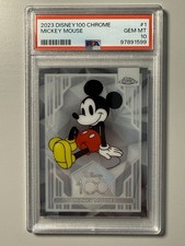 2023 Topps Chrome Disney 100 Mickey Mouse #1 PSA 10 GEM MINT picture