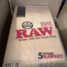 Full Box Raw Rawket 5 Stage 5 Per Pack Pre Rolled Emperador, Kingsize & Others picture