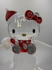Swarovski HELLO KITTY SANTA #1142935 Red Night Cap and Candy Cane 2012 BNIB picture