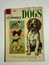 A Treasury of DOGS #1 Dell Giant Comic 1956 SOLID COMIC, SEE PICS picture