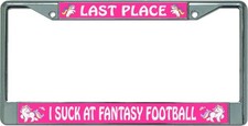 I Suck at Fantasy Football #3 Chrome License Plate Frame picture