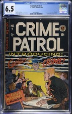 Crime Patrol #7 CGC FN+ 6.5 Off White 1st Issue EC 1948 picture
